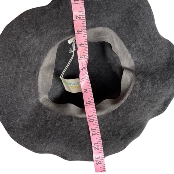 Fuzzy Bucket Hat Gray Angora and Nylon By Hat Attack - Picture 6 of 8